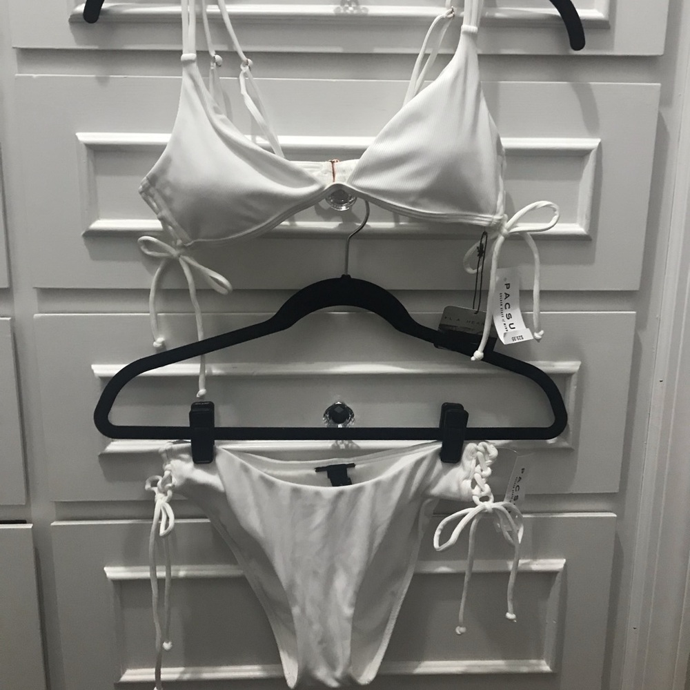 Pac sun white bikini high waisted